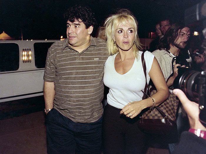 Diego Armando Maradona y Claudia Villafañe