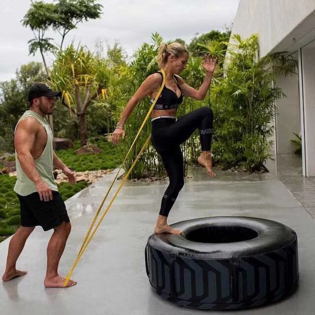 Elsa Patky entrenando