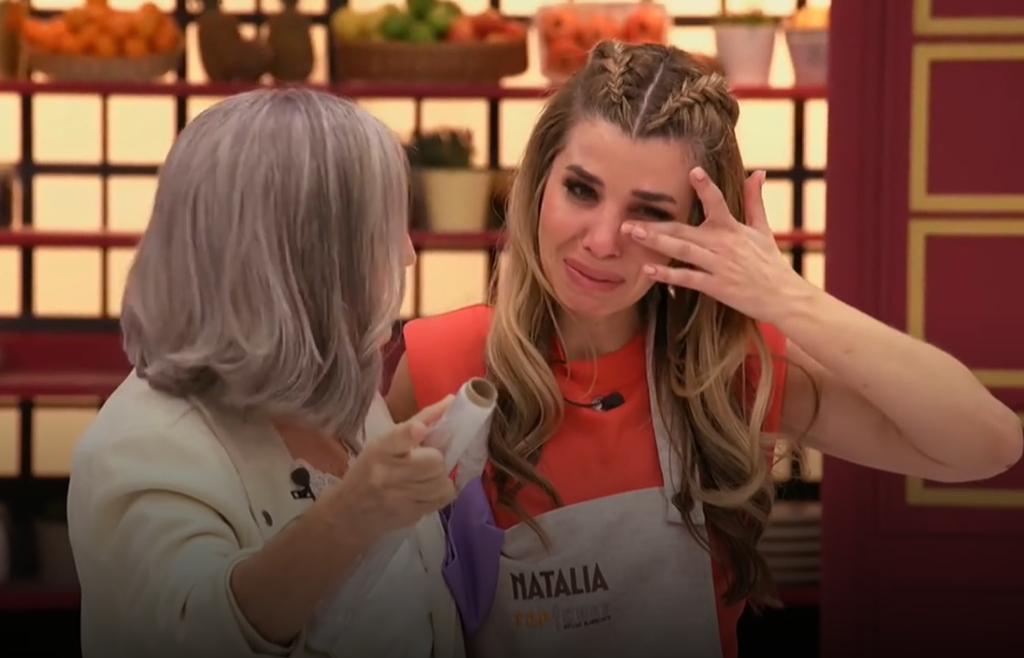 Natalia Rodríguez llorando en 'Top Chef: dulces y famosos'