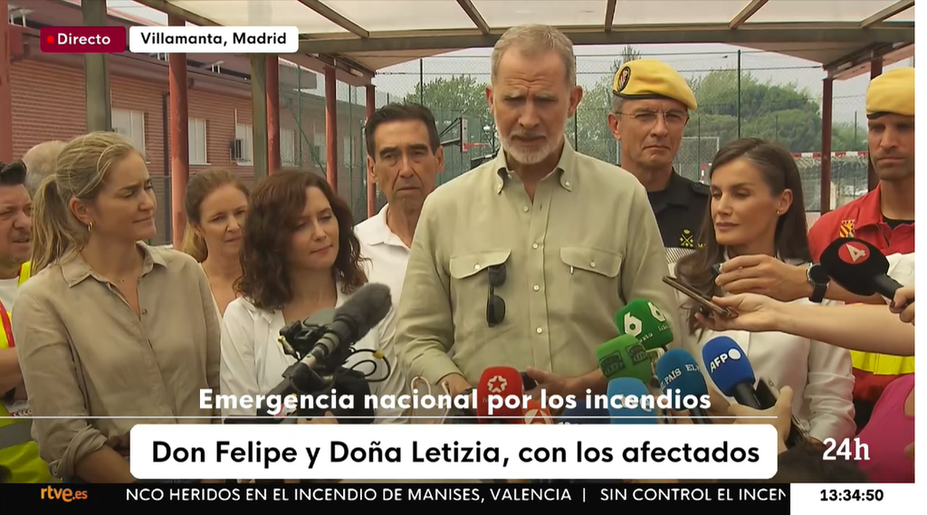 Las palabras del Rey tras reunirse con los vecinos de Villamanta