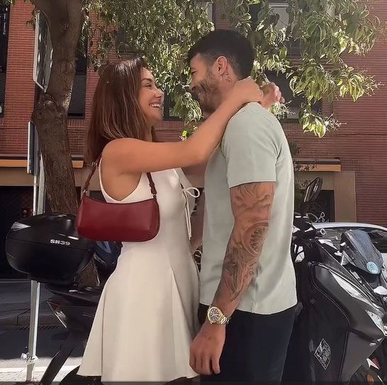 Adara Molinero, con Vicente Romero