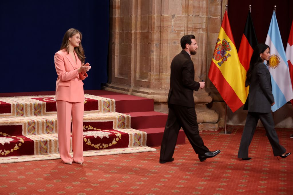 La princesa Leonor junto a Messi y Antonela.