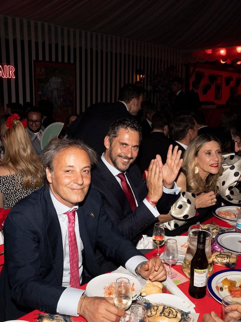 Narcís, junto a Paco León, en una cena celebrada en la Feria de Abril