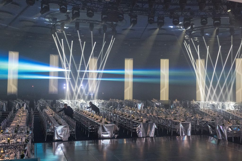 Imagen del salón donde tuvo lugar la cena