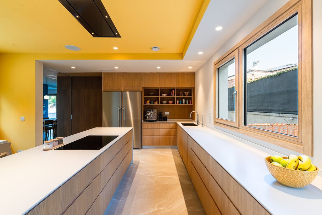 Cocina de una casa ecológica
