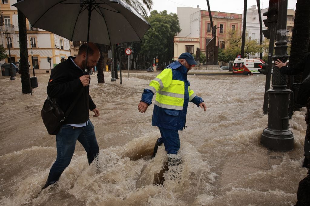 Las imágenes de la DANA a su paso por Jerez, en Cádiz