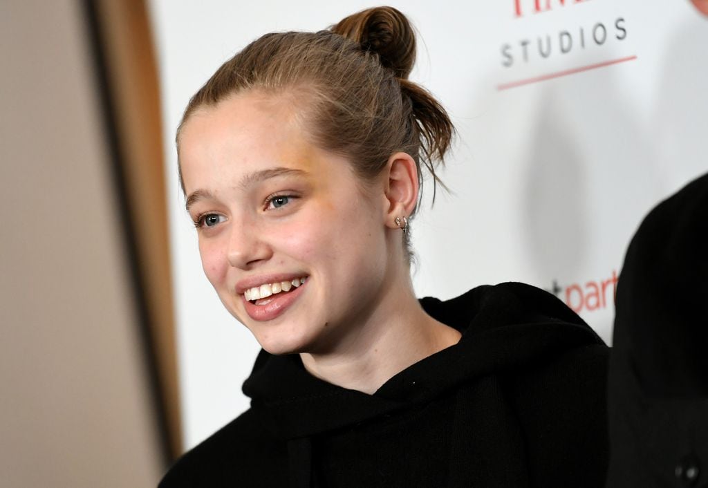 Shiloh Jolie-Pitt attends the Los Angeles premiere of MSNBC Films' "Paper &  Glue
