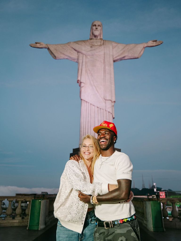 Virginia y Vini visitaron el Cristo Redentor en Río de Janeiro