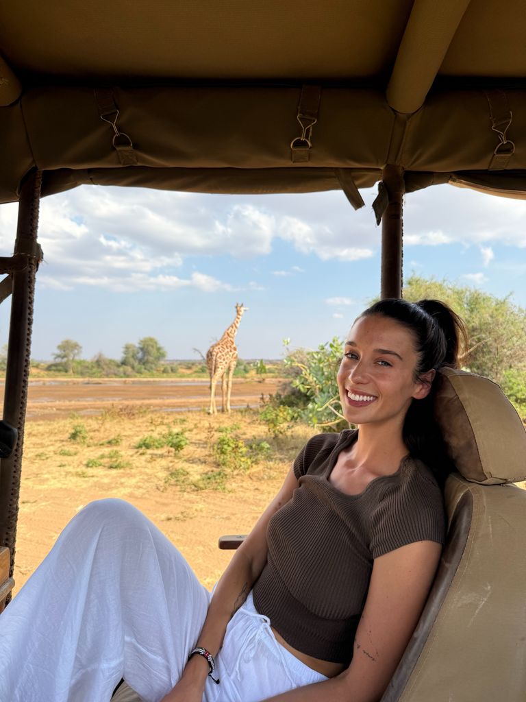 María Pedraza de safari en Kenia
