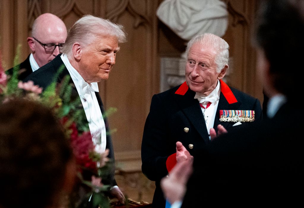Cena de gala ofrecida por la Familia Real británica a los Trump en el castillo de Windsor