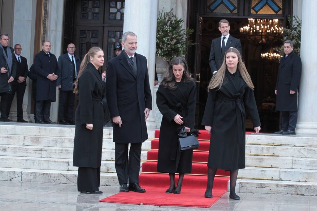 La Familia Real española, este lunes por la mañana en Atenas (Gracia)