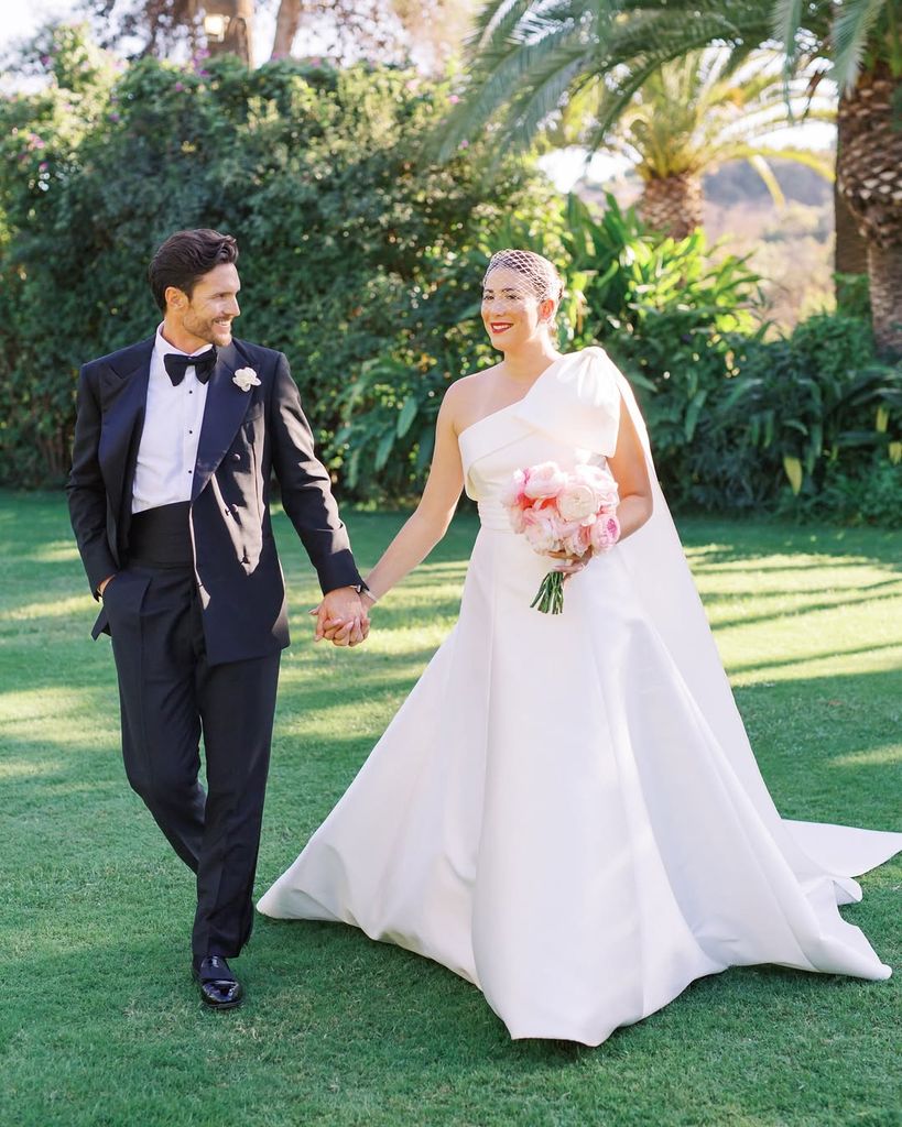 Garbiñe y Arthur el dia de su boda, celebrada en Marbella