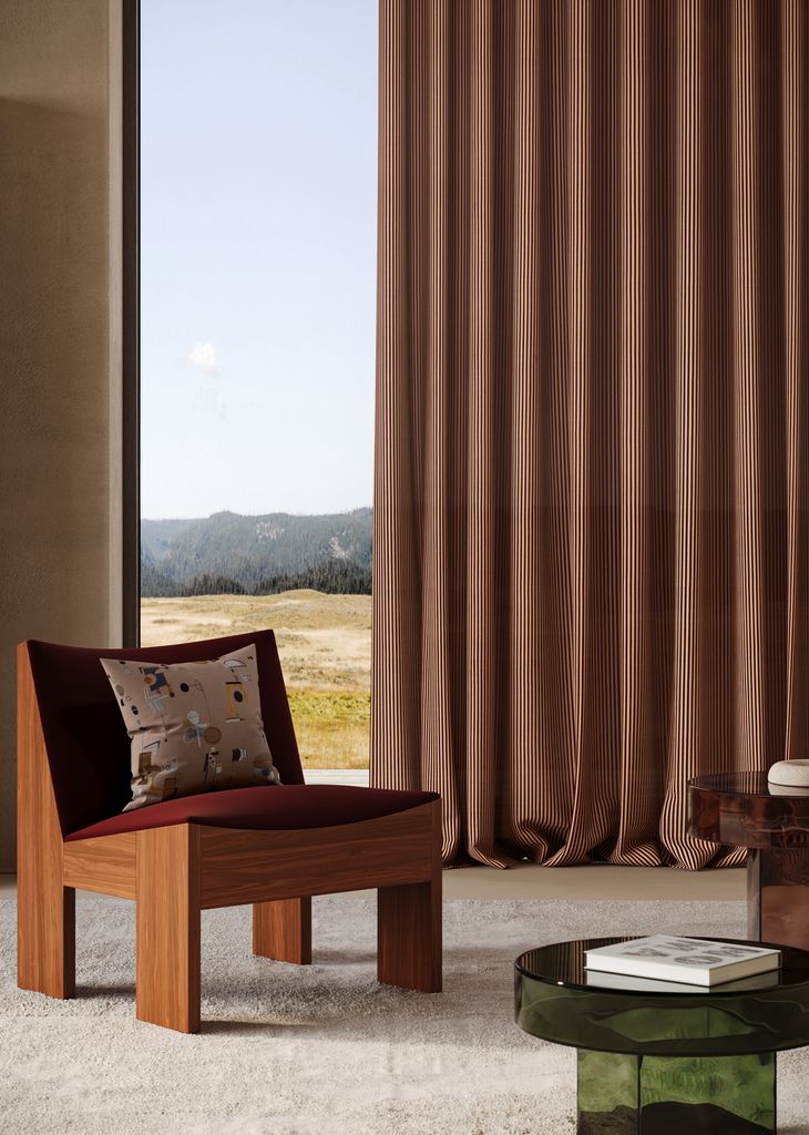 Cortinas a rayas verticales