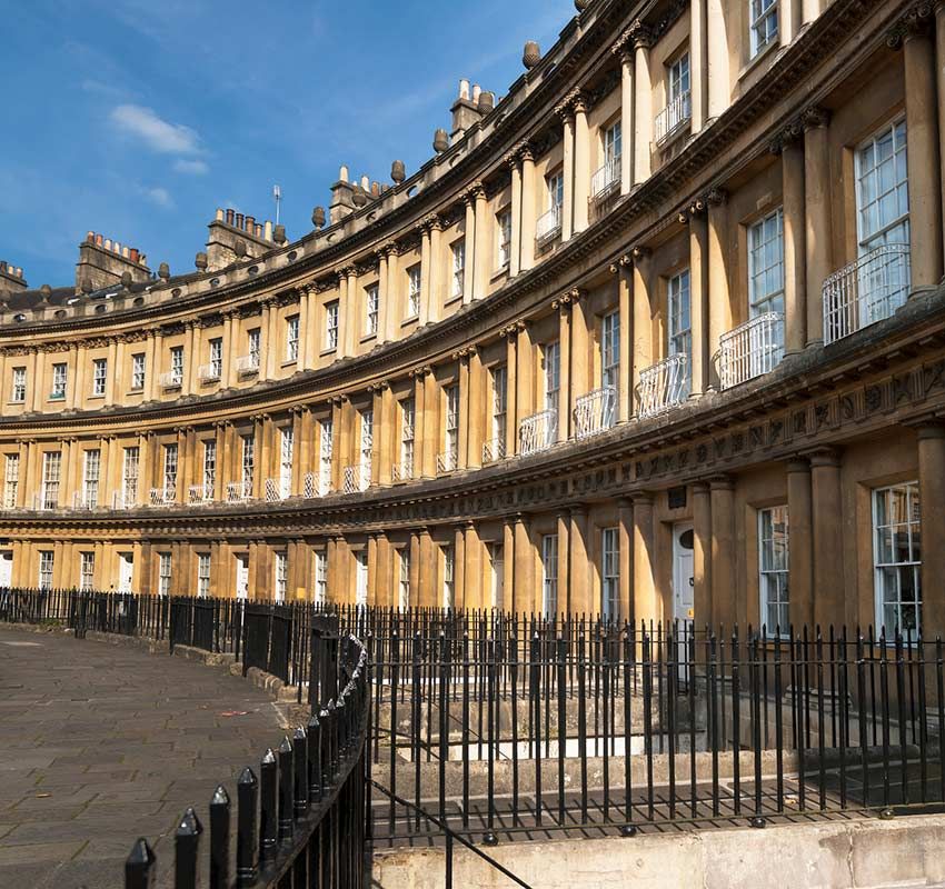  The Royal Crescent, Bath, escenario de Los Bridgerton