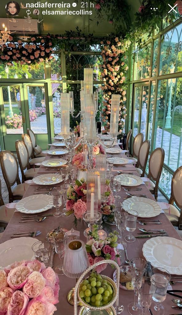 Esta fue la increíble decoración al interior del lugar... ¡todo un sueño!