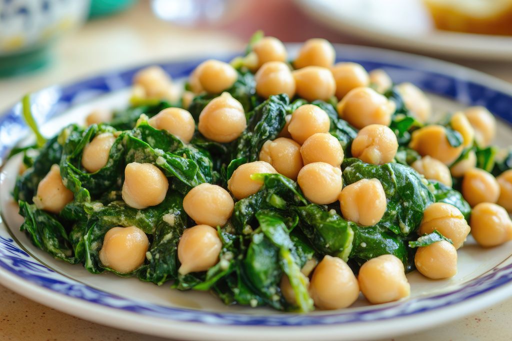 Garbanzos con espinacas