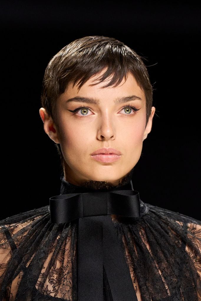 Modelo en el desfile de Dolce & Gabbana