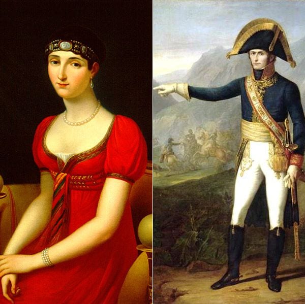 Paulina y el general Carlos Víctor Leclerc (1772-1802) contrajeron matrimonio el 14 de junio de 1797 obligados por Napoleón. Tuvieron un hijo, Dermida Luis, nacido en 1798 y fallecido apenas seis años después
