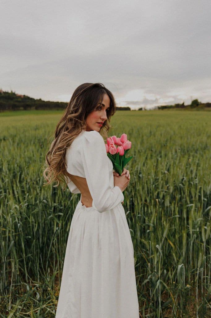 Vestido de novia para bodas civiles de Valérie Moreau