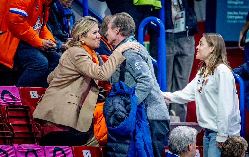 king willem-alexander,queen maxima Queen Maxima and King Willem-Alexander in the stands of the Milano Ice Skating Area, during the qualifying competition for the women's 500 meters at the Milan Cortina 2026 Winter Olympics.

Pictured: king willem-alexander,queen maxima
Ref: BLU_S9613742 100226 NON-EXCLUSIVE
Picture by: RUT / SplashNews.com

Splash News and Pictures
USA: 310-525-5808 
UK: 020 8126 1009
eamteam@shutterstock.com

World Rights, No Netherlands Rights, No Germany Rights, No France Rights *** Local Caption *** .