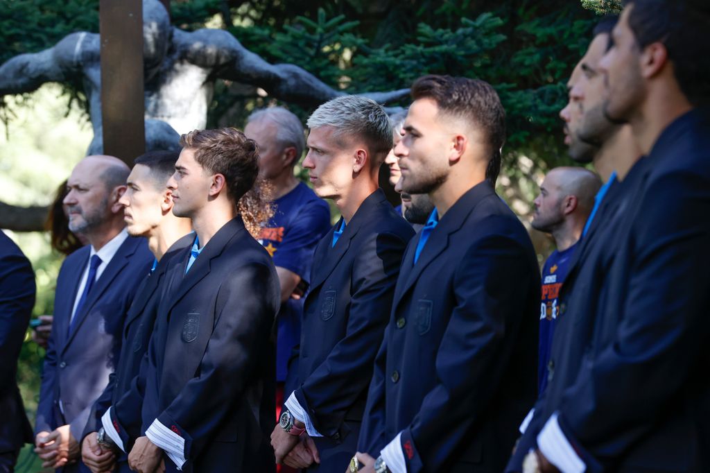 Los jugadores de la selección