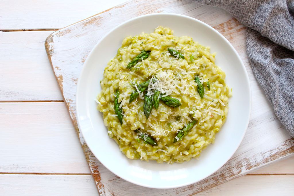 Risotto de espárragos.