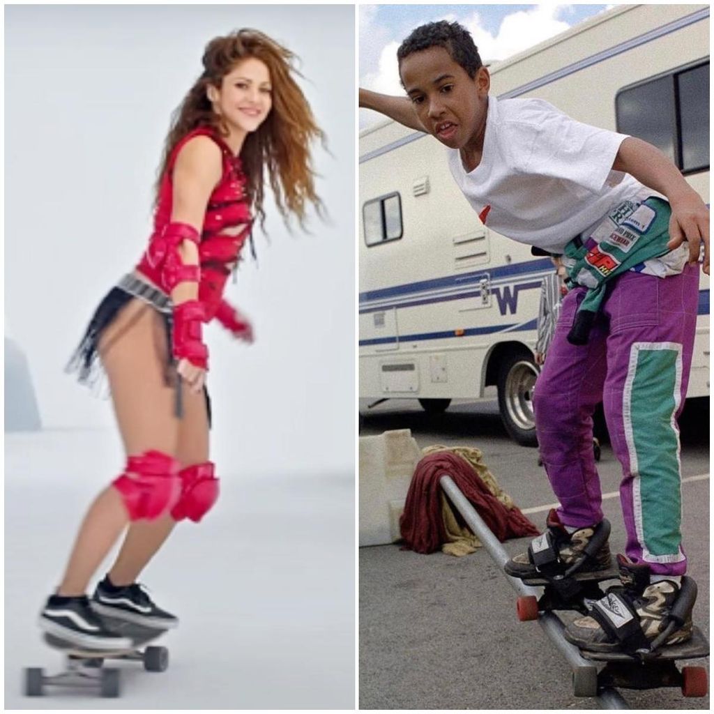 shakira y lewis hamilton skate