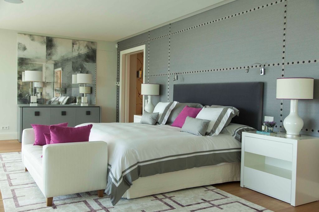 Dormitorio en tonos azules