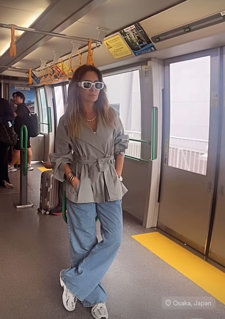 Geraldine Bazán también visitó Japón