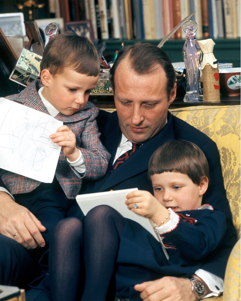 Harald con sus hijos de pequeños