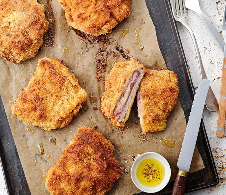 'Cordon bleu' de pollo y jamón serrano al horno