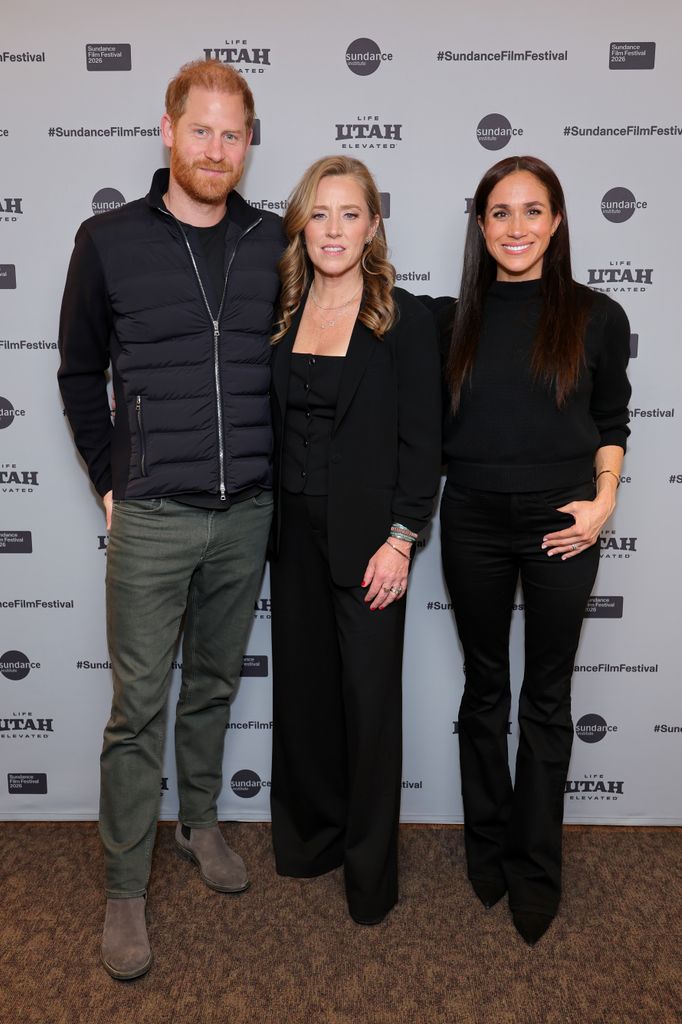 Meghan Markle y Harry en la premiere de "Cookie Queens" en el festival de cine de Sundance, 2026.
