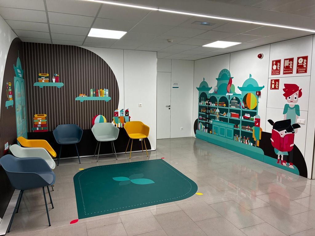 Espacio donde se ubica la Biblioteca del Somnis en el Hospital Universitari Dexeus