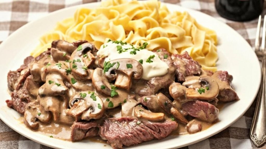 Strogonoff con pasta