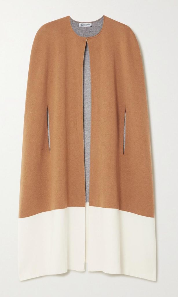 two tone stretch cashmere cape de johnstons of elgin