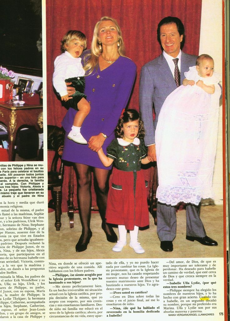 Hola 2462. 17 octubre 1991 bautizo Isabelle Junot_