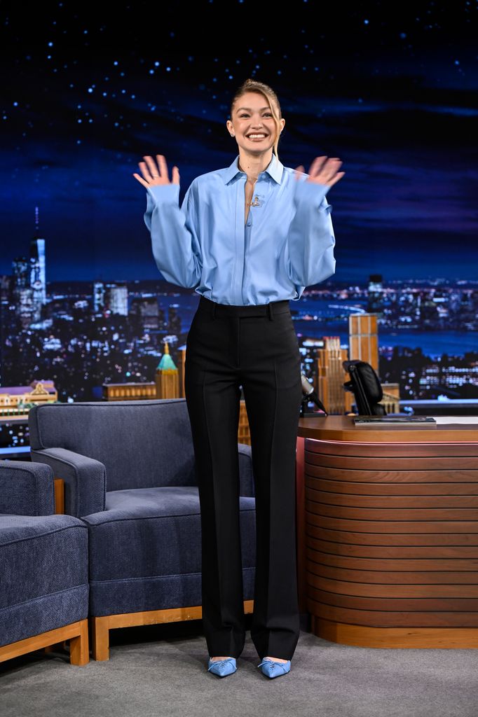 Gigi Hadid en el Tonight Show de Jimmy Fallon