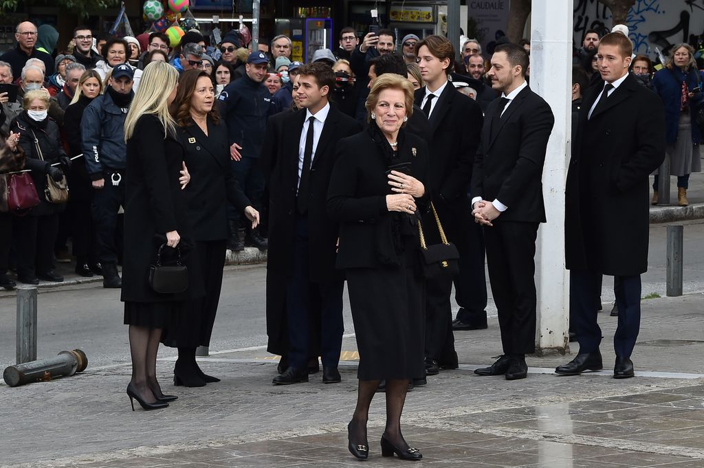 Ana María de Grecia en el funeral de Irene de Grecia en Atenas
