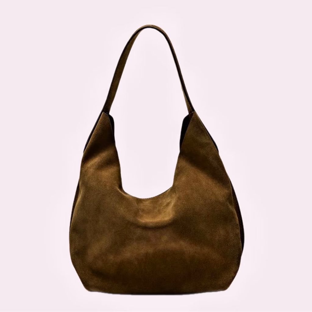 Bolso de serraje de Massimo Dutti