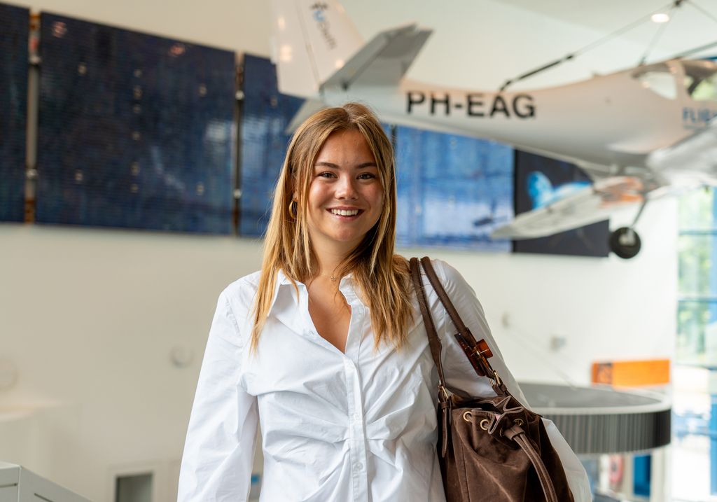 Ariane de Holanda en su primer día como universitaria