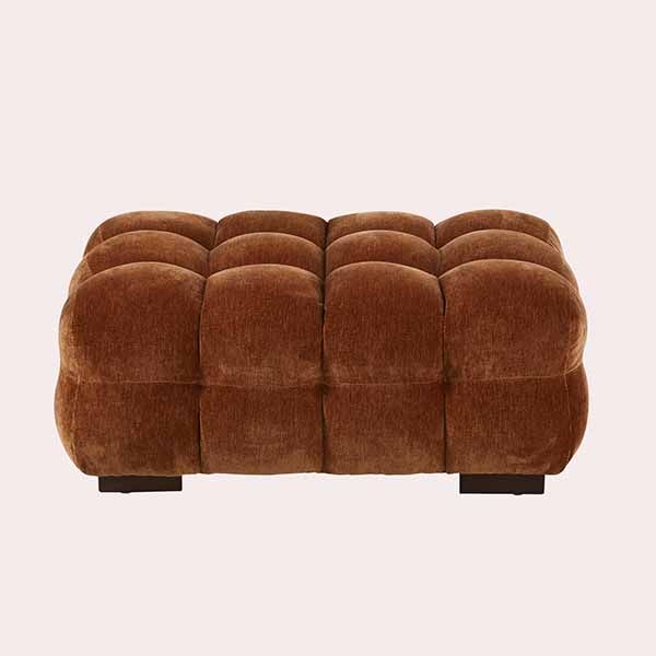 Puf de Terciopelo Color Bronce Lilo de Maisons du Monde