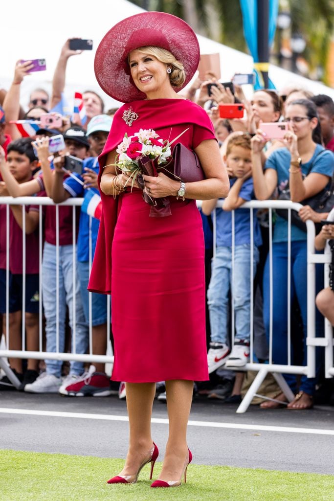 La reina Máxima, durante la gira por el Caribe que realizaron en 2023