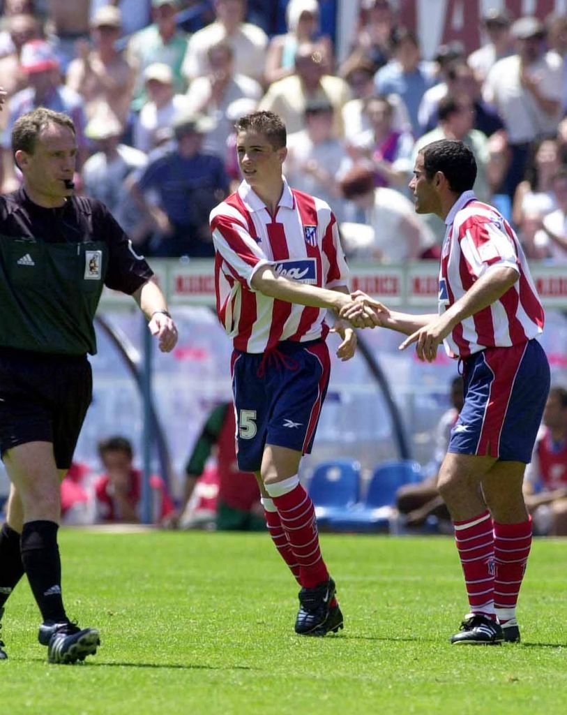 Fernando Torres el día de su debut con el primer equipo del Atlético de Madrid