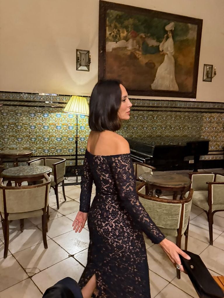 Tamara Falcó en la boda de María Luisa Arróspide y Hugo Hernández-Mancha en Córdoba. 