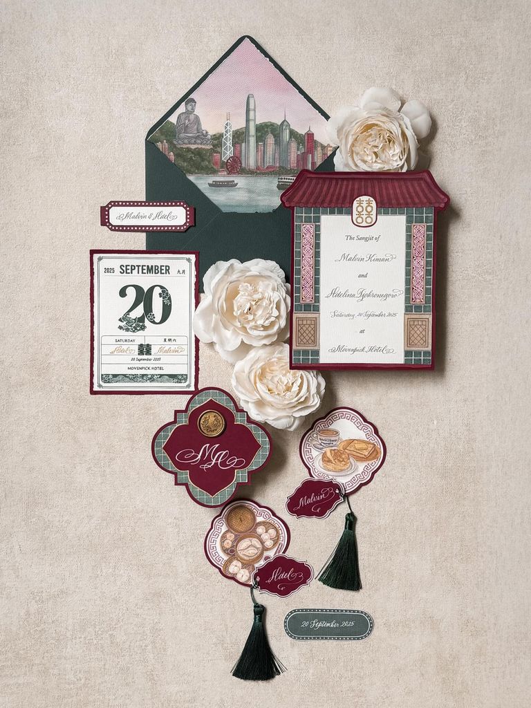 Tendencias en papelería para bodas de 2026 oriental