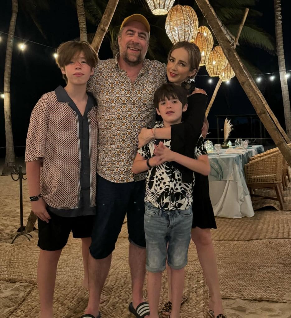 Jimena Pérez, Rafa Sarmiento y su familia