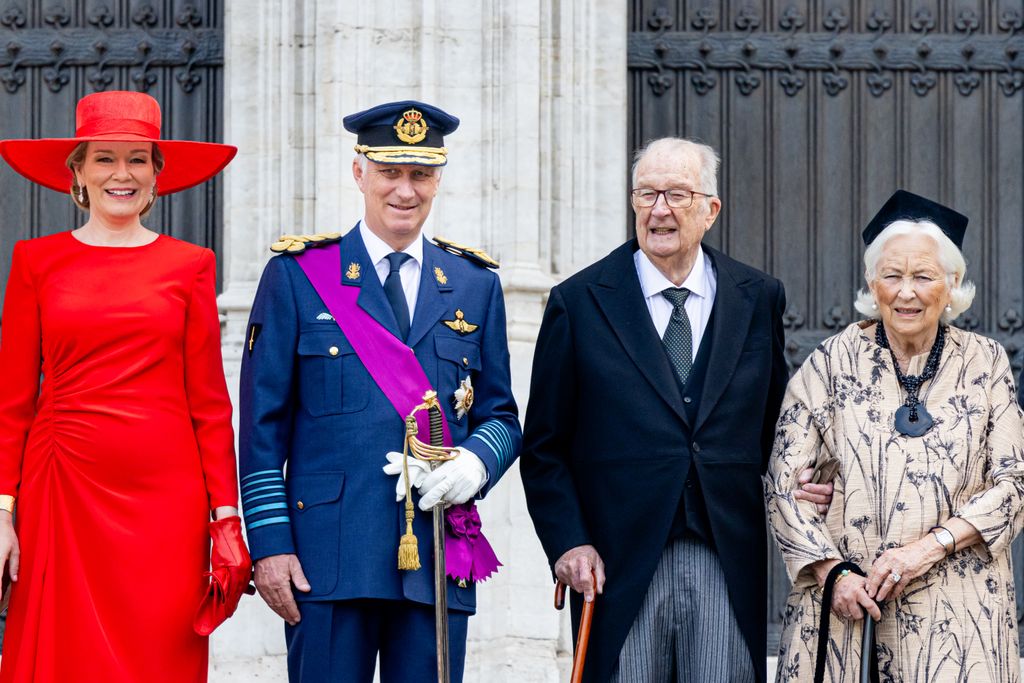 Los reyes Felipe y Matilde con los reyes Alberto y Paola de los belgas