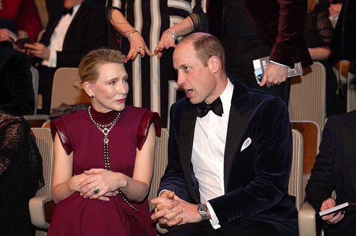 Cate Blanchett con el príncipe Guillermo