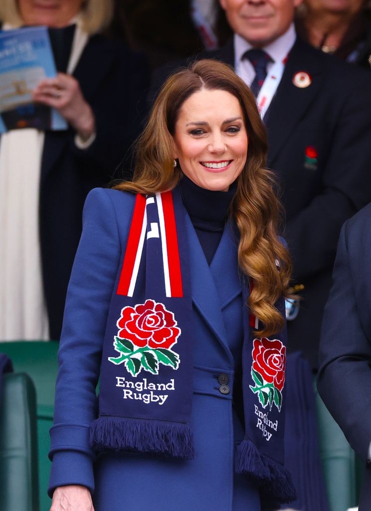 Kate Middleton, princesa de Gales, en el partido de rugby de la Guinness Six Nations 2026 en Londres, 2026.