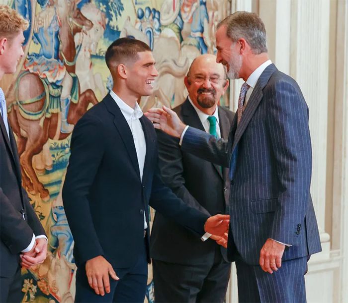 Audiencia del rey Felipe a Carlos Alcaraz en Zarzuela